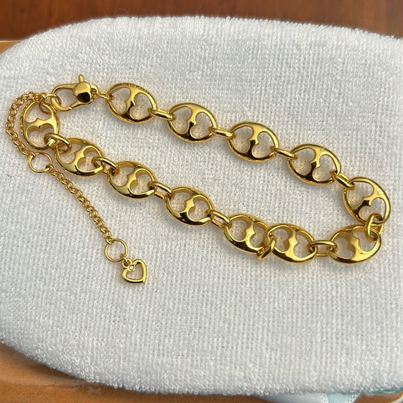 Kate Spade New York Duo Heart Link Gold Bracelet - Picture 1 of 4